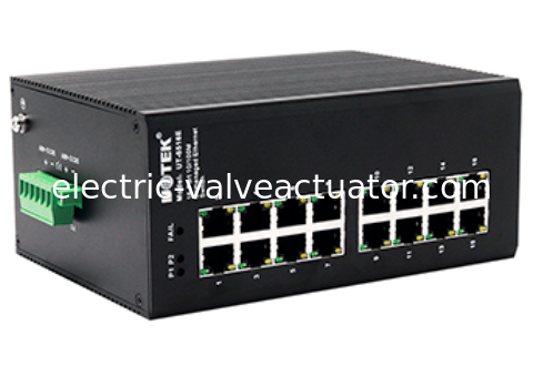 ราคาดี UOTEK UT-6516E 16-Port 100M Industrial Ethernet Switch พร้อมการป้องกันไฟฟ้าเสริม ออนไลน์